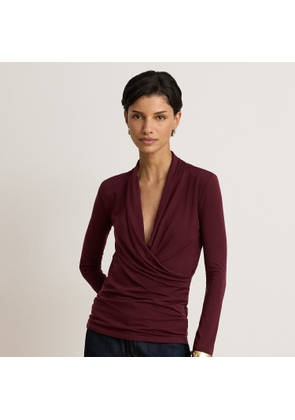 Stretch Jersey Surplice Top