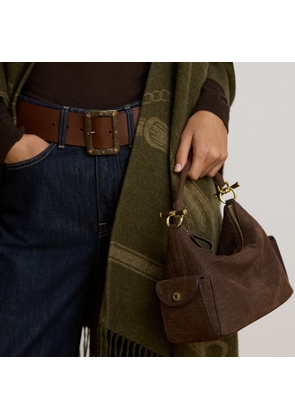 Small Blaike Croc-Embossed Shoulder Bag