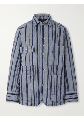 KAPITAL - Cactus Striped Cotton-Kasuri Jacket - Men - Blue - 1