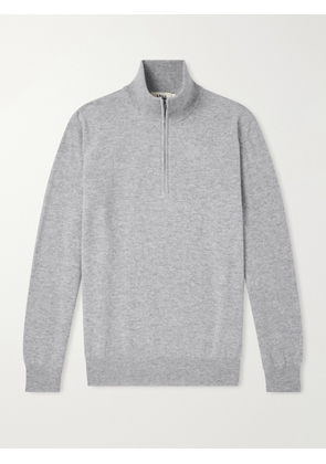 Altea - Virgin Wool Half-Zip Sweater - Men - Gray - XS