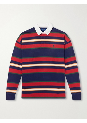 Polo Ralph Lauren - Logo-Embroidered Striped Cotton-Jersey Polo Shirt - Men - Blue - XS