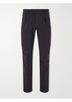 Massimo Alba - Ionio2 Straight-Leg Cotton-Blend Trousers - Men - Black - IT 46