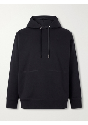 On - Club Collective Logo-Embroidered Organic Cotton-Blend Hoodie - Men - Black - S