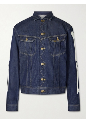 KAPITAL - Embroidered Denim Jacket - Men - Blue - UK/US 46