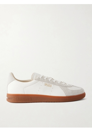 Polo Ralph Lauren - Bedford Suede-Trimmed Leather Sneakers - Men - White - UK 6