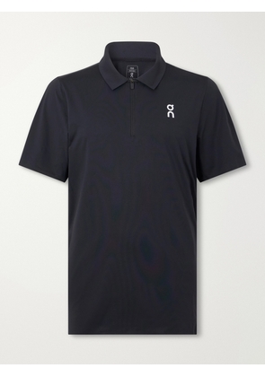 On - Court Logo-Printed Shell Polo Shirt - Men - Black - XS