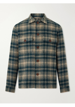 Hartford - Checked Wool-Blend Overshirt - Men - Green - IT 44