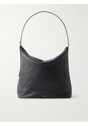 A.P.C. - Vera Maxi Full-Grain Leather Tote Bag - Men - Black