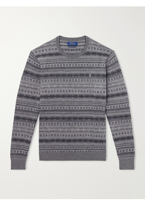 Polo Ralph Lauren - Striped Wool Sweater - Men - Gray - S