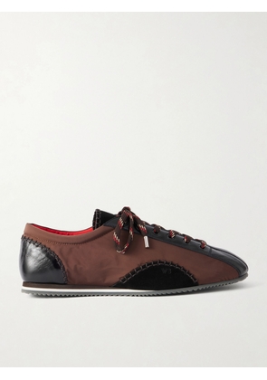 Wales Bonner - Paris Trainer Leather-trimmed Shell Sneakers - Men - Brown - EU 41