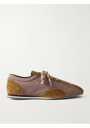 Wales Bonner - Paris Trainer Shell Suede-Trimmed Sneakers - Men - Brown - EU 41