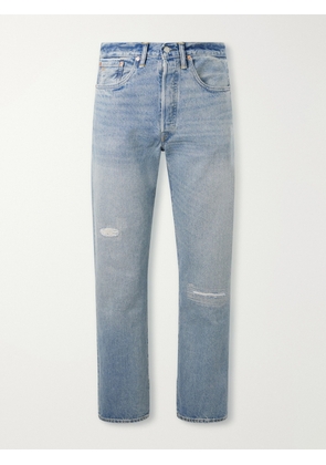 RRL - Straight-Leg Logo-Embroidered Distressed Jeans - Men - Blue - UK/US 30
