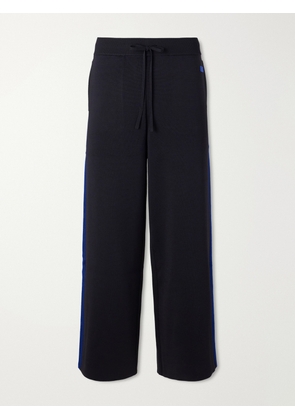 Wales Bonner - Straight-Leg Logo-Embroidered Knitted Drawstring Sweatpants - Men - Blue - S