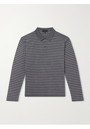 Nili Lotan - Foley Striped Cotton Polo Shirt - Men - Gray - S