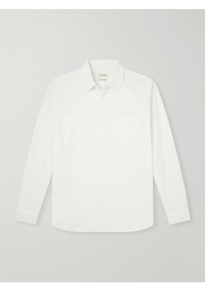 FRAME - Logo-Embroidered Cotton, Linen and Ramie-Blend Shirt - Men - White - XS