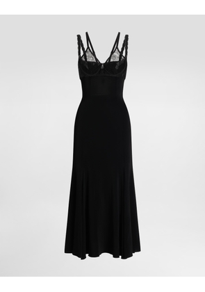 Dolce & Gabbana Organza Godet Dress - Woman Dresses Black 38