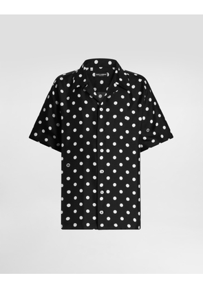 Dolce & Gabbana Polka Dot-print Silk Twill Shirt - Man Shirts Multicolor 41