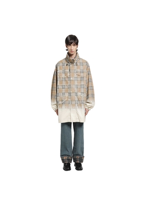Gradient Check Cotton Gabardine Parka