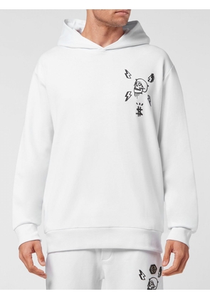 PHILIPP PLEIN Cotton Hoodie with Skull Print