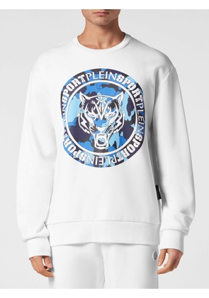 Plein Sport Dropped Shoulder Printed Logo Cotton Jumper