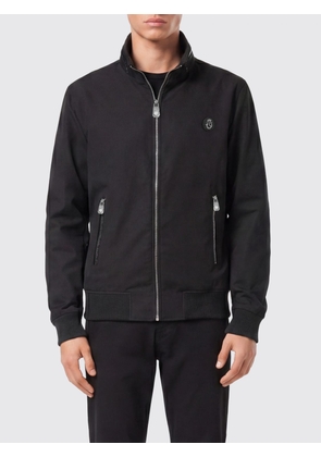 BILLIONAIRE Cotton Bomber Jacket with Python Leather Inserts
