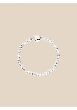 DODO Silver grain bracelet and rose gold brisè ring closure