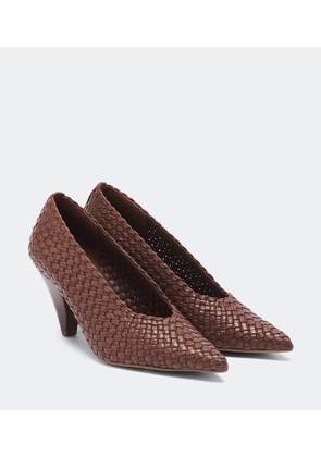 Souliers Martinez Samia woven leather pumps