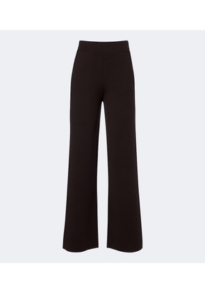 Max Mara Knitted wool-blend wide-leg pants