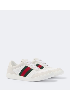 Gucci Screener leather-trimmed sneakers