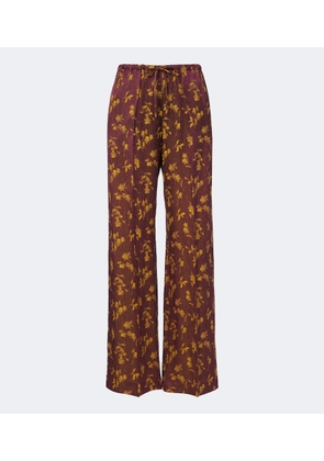 Dries Van Noten Floral wide-leg pants