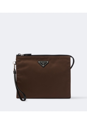 Prada Re-Nylon leather-trimmed pouch