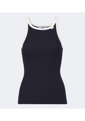Prada Ribbed-knit cotton tank top