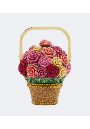 Judith Leiber Couture Basket of Roses embellished top-handle bag