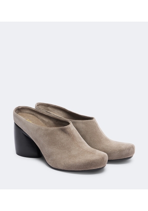 Loewe Oval suede mules