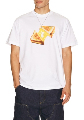 Carhartt WIP Short Sleeve Cheese Toast Tee Shirt in White - White. Size XS (also in S, M, L, XL/1X, XXL/2X).