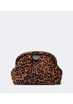 Stella McCartney Falabella Small leopard-print velvet clutch