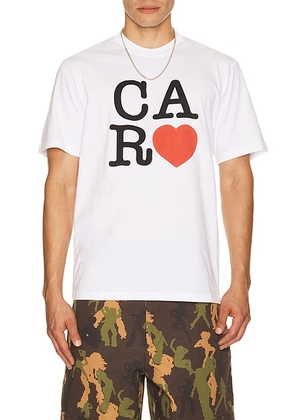 Carhartt WIP Short Sleeve I Hartt Tee Shirt in White - White. Size S (also in XS, M, L, XL/1X, XXL/2X).