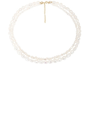 Jordan Road La Playa Necklace in Fresh Water Pearl - Ivory. Size all.