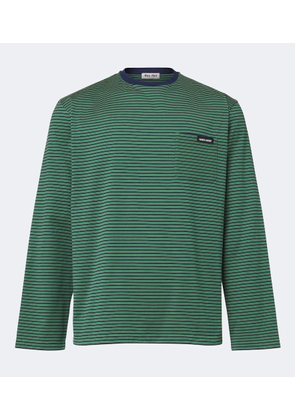 Miu Miu Striped cotton jersey T-shirt