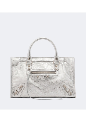 Balenciaga Le City Small metallic leather top-handle bag