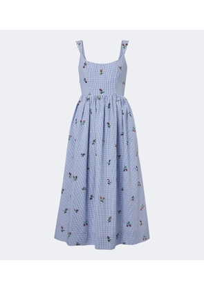 Markarian Nara sequined gingham cotton midi dress