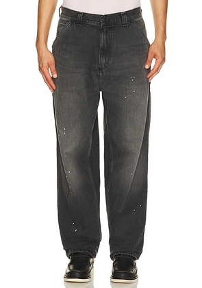 Carhartt WIP Og Single Knee Pant in Black (Destroy Wash Splatter) - Black. Size XXL/2X (also in XS, S, M, L, XL/1X).