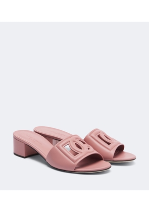 Dolce&Gabbana DG leather mules