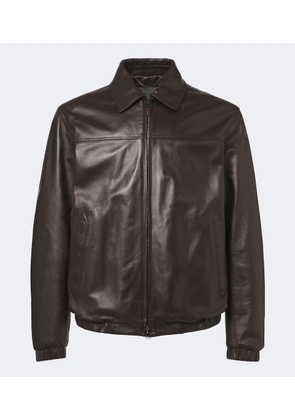 Canali Leather blouson jacket