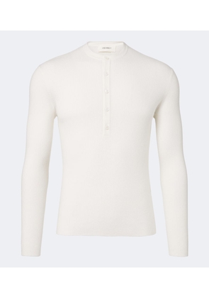 Lisa Yang Falk cotton and cashmere Henley shirt