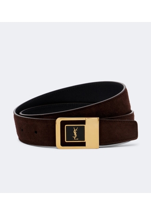 Saint Laurent Cassandre suede belt