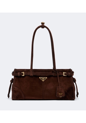 Prada Prada Bonnie Mini suede top-handle bag