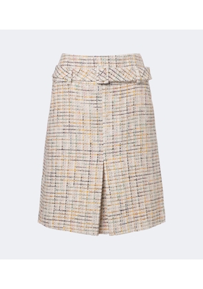 Shushu/Tong Belted checked cotton-blend miniskirt