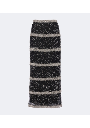 Costarellos Marice crystal-embellished midi skirt