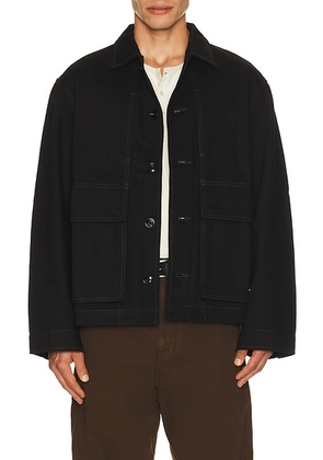 Lemaire Boxy Jacket in Black - Black. Size XL/1X (also in M).